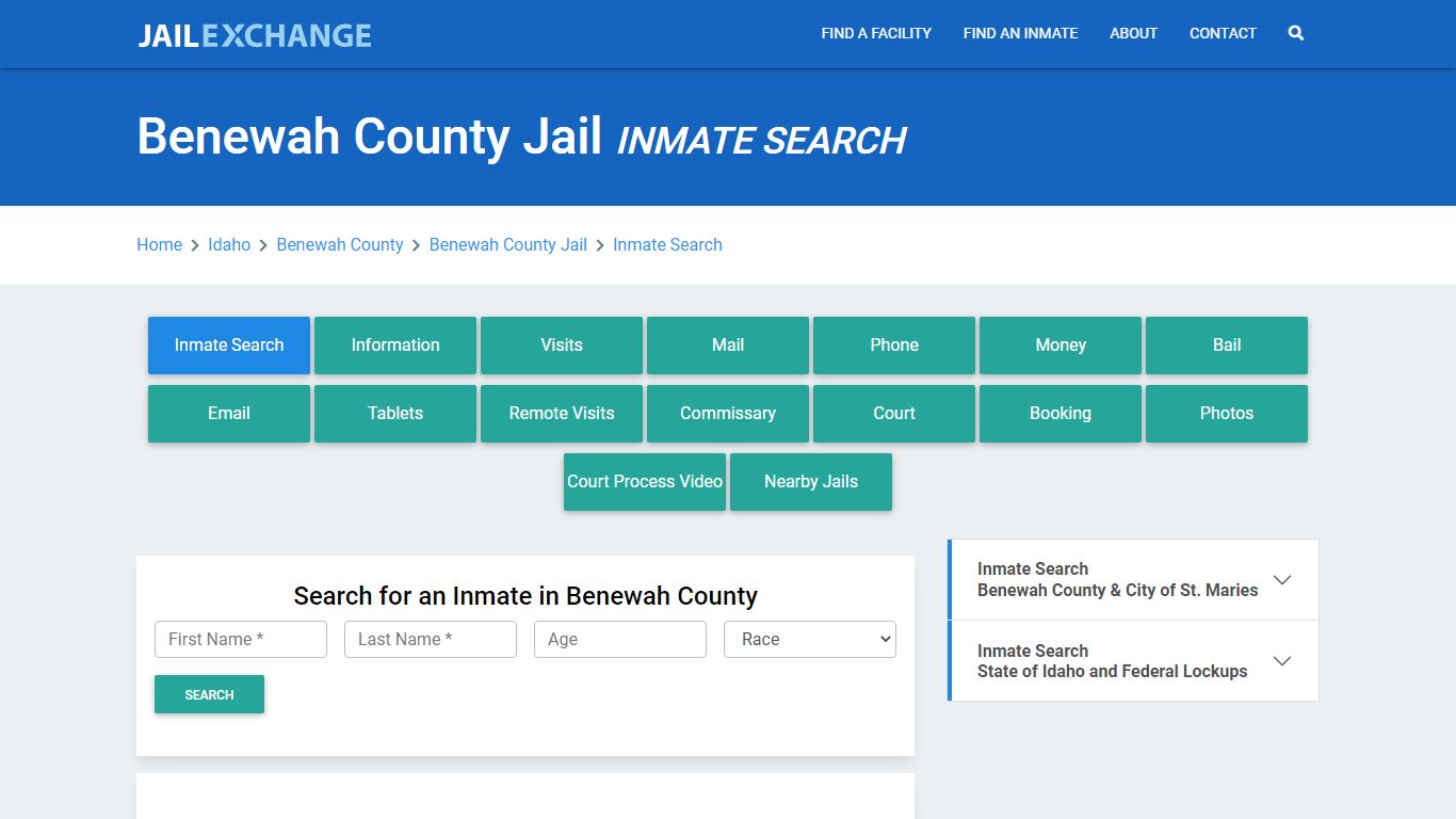 Benewah County Jail, ID Inmate Search: Roster & Mugshots