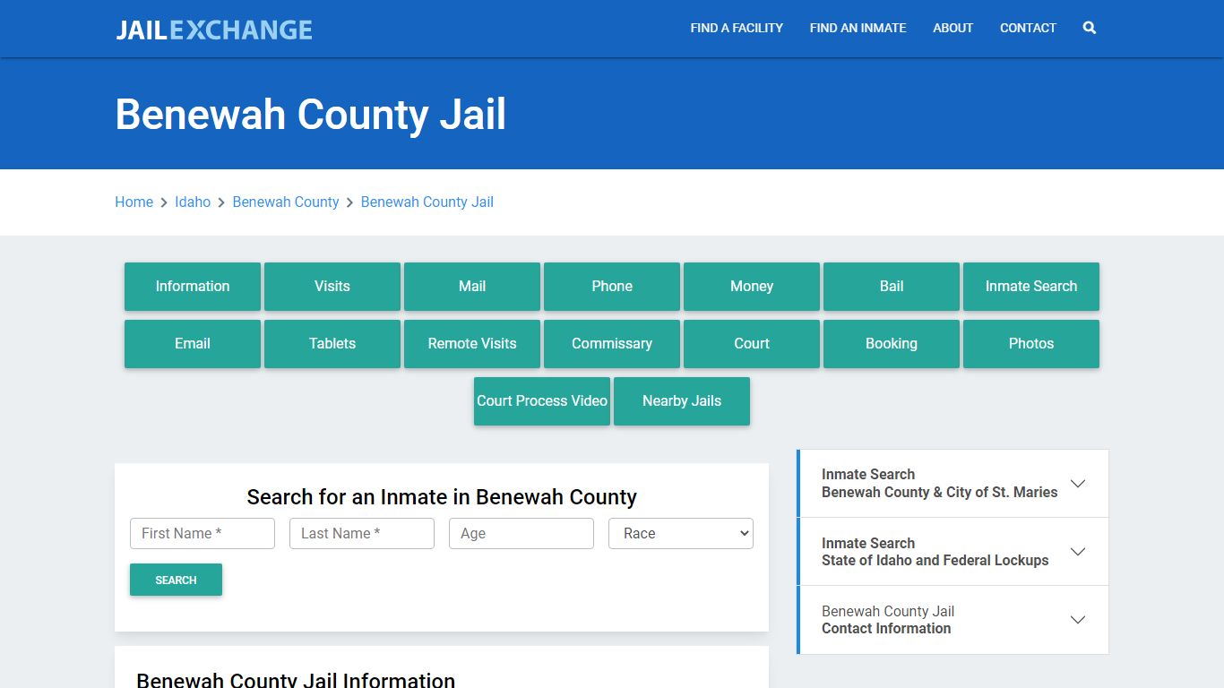 Benewah County Jail Roster Lookup, ID, Inmate Search